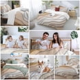 thumbnail image 5 of 3 Piece Beige Ombre Duvet Cover Set California King,Microfiber Comforter/Quilt Cover with Corner Ties and 2 Pillowcases,Modern Geometric Abstract Aesthetic Cream Soft Bedding with Zipper Closure, 5 of 8