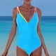 thumbnail image 1 of WILLBEST Traje de Baño Corto para Mujer Traje de Baño de Un Hombro para Mujer Traje de Baño de Bikini Sexy Irregular Color Sólido Monokinis Traje de Baño, 1 of 4