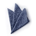thumbnail image 2 of Jacob Alexander Men's Floral Pocket Square Handkerchief Hanky - Slate Blue, 2 of 5
