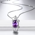 thumbnail image 6 of Juwaliy Turtle Necklace Amethyst February Birthstone Charm 925 Sterling Silver Purple Pendant Jewelry Women Daughter Wife Mother Christmas Birthday Gift for Her, 6 of 9