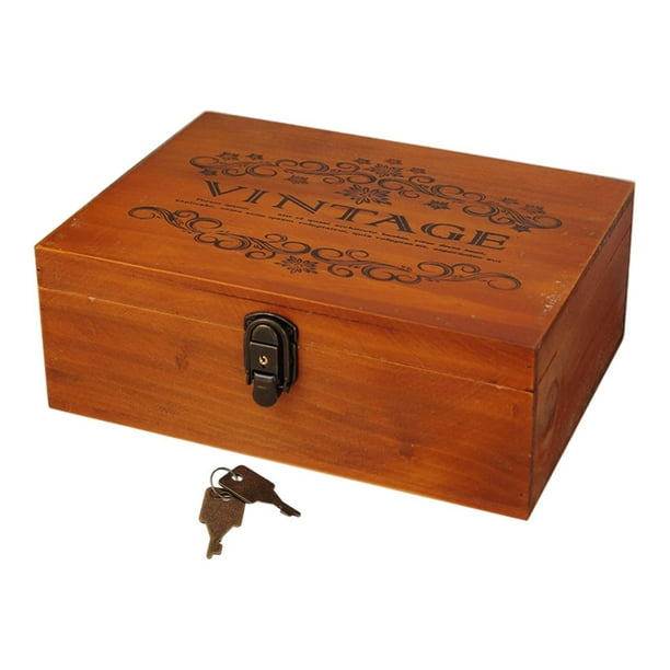 Caja de madera para recuerdos, joyero, decorativa, compacta, multiusos. 322x237x122cm