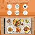thumbnail image 4 of Electric Warming Tray, Silicone Heating Mat for Food, Foldable Food Warmer, Full Surface Heating Plate, 3 Temperature and Timing Levels for Gatherings Parties Holidays Buffet Everyday Use, 4 of 8