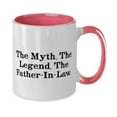 thumbnail image 2 of Joke Father-in-law Gifts, The Myth, The Legend, The Father-In, Birthday Two Tone 11oz Mug For Father-in-law from Son Daughter, Birthday present, Gift ideas for birthday, What to get for birthday,, 2 of 2