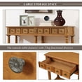 thumbnail image 6 of Retro Console Table Entryway Table 58" Long Sofa Table with 2 Drawers in Same Size and Bottom Shelf for Storage, Brown, 6 of 9