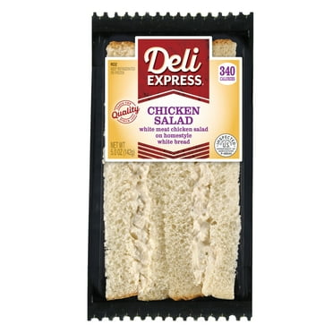 Deli Express White Meat Chicken Salad Packaged Sandwich Wedge, 5 oz ready to eat, 1 Count