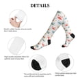 thumbnail image 5 of Lsque Colorful Crabs Pattern Sport Compression Socks for Men & Women 15-20 mmHg Knee High Nurse Pregnant Running Medical and Travel Athletic, 5 of 6