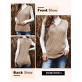 thumbnail image 5 of Dokotoo Womens Knit Sweater Vest Sleeveless Woman Plus Size Cable Knitted Pullover Sweaters, 5 of 6