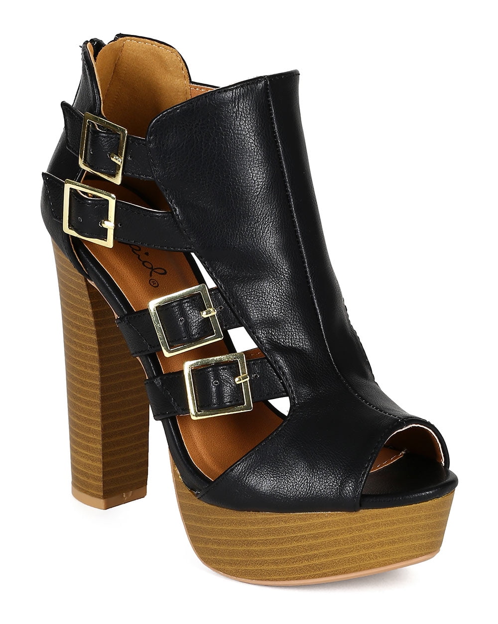 zydeco pointy toe buckle booties