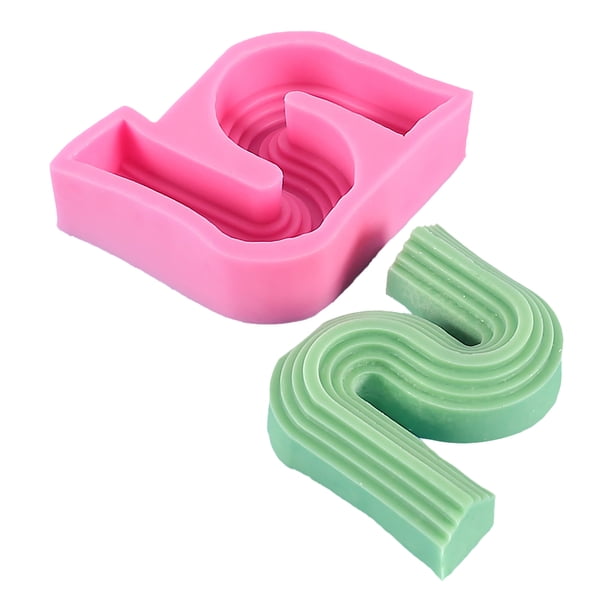 Bearachild Moldes para velas irregulares, superficie lisa de silicona, Flexible, fácil de desmoldar, fácil de limpiar, molde para hornear para retrato Cocina y Comedor 50-2487 Bearachild HA060545-03