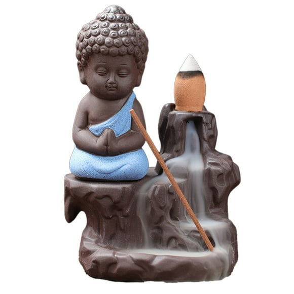 Incense Burners Decor,Monk Backflow Incense Burner Monk Incense Holder Backflow Incense Holder Multi-Functional