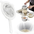 thumbnail image 2 of Nylon Mesh Strainer,Recyclable Plastic Sieve Fine Mesh with Handle,10.55 inch Heavy-Duty Kitchen Strainer for Soy Milk, Coffee Milk,Yogurt,Juice,Tea Leaf Filter,Honey,Wine (120 Mesh), 2 of 6