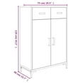thumbnail image 2 of vidaXL Shoe Rack Shoe Storage Cabinet for Entryway Bedroom Solid Wood Pine, 2 of 9