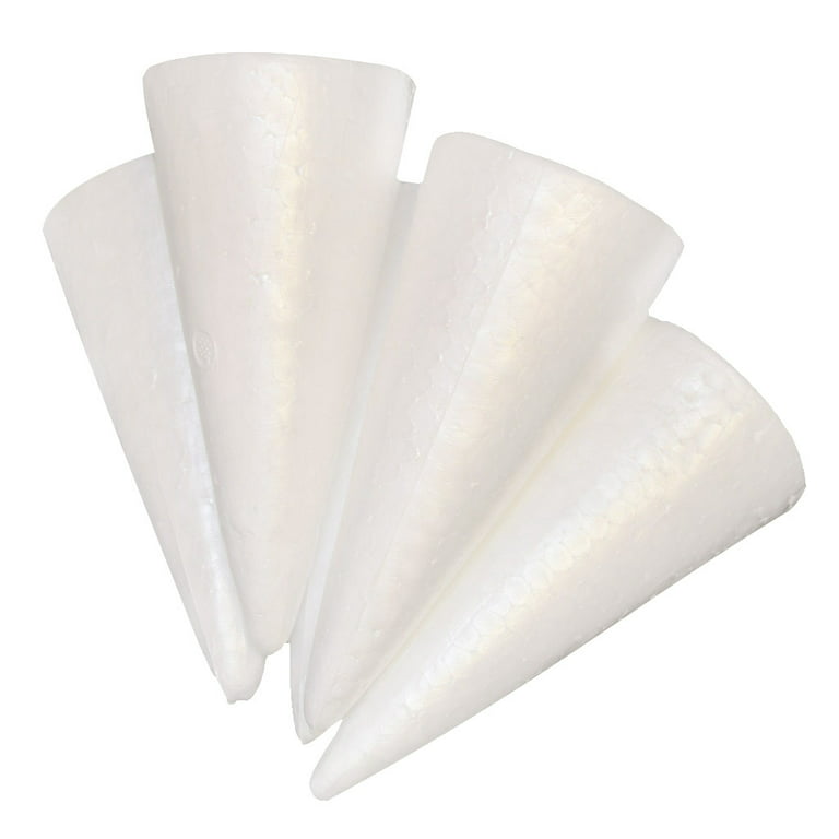 Craft Foam Cone - 30-Pack Polystyrene Foam Cones Smooth Craft for
