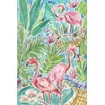 thumbnail image 2 of Wang, Melissa 13x18 Black Ornate Wood Framed with Double Matting Museum Art Print Titled - Flamingo Paradise I, 2 of 4