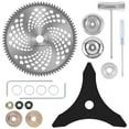 thumbnail image 2 of 2Pcs Brush Cutter Blade Set 10inch x 80T Circular Carbide Tip Brush Cutter Blades 10inch x 3 Teeth Carbon Steel Brush Cutter Blades Sharp Cutter Blades with Adapter Kit for Weed Trimmer, 2 of 11