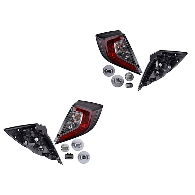 Par de Calaveras Civic 2017 A 2020 Honda Ext C/Leds DEPO