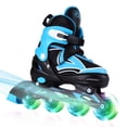 thumbnail image 2 of Patins en Ligne pour Enfants avec Roues Entièrement Lumineuses Patins à Roulettes Ajustables pour Jeunes Débutants Intérieur Extérieur Rose P, 2 of 9