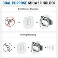 thumbnail image 4 of All Metal Handheld Shower Head with Power Wash Mode, 70-Inch Stainless Steel Hose, and Dual Purpose Holder, 4 of 8