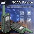 thumbnail image 3 of Rechargeable Walkie Talkie, 4Pack F22 FRS Two Way Radio With LED Light,  22 Channels, NOAA Weather Alerts, for Camping Family, 3 of 8