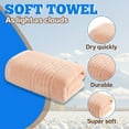 thumbnail image 3 of AUQ Wash Gags for Body,Fluffy Absorbent Cotton Weave Hand Towel,Smooth Tight Stitch Finish Wash Rags for Body,Pink,29.53*13.78*0.39in, 3 of 7