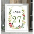 thumbnail image 2 of Darling Souvenir Table Numbers Calligraphy Floral Oval Wreath Elegent Table Cards Decor-5" x 7" (1 to 40), 2 of 5