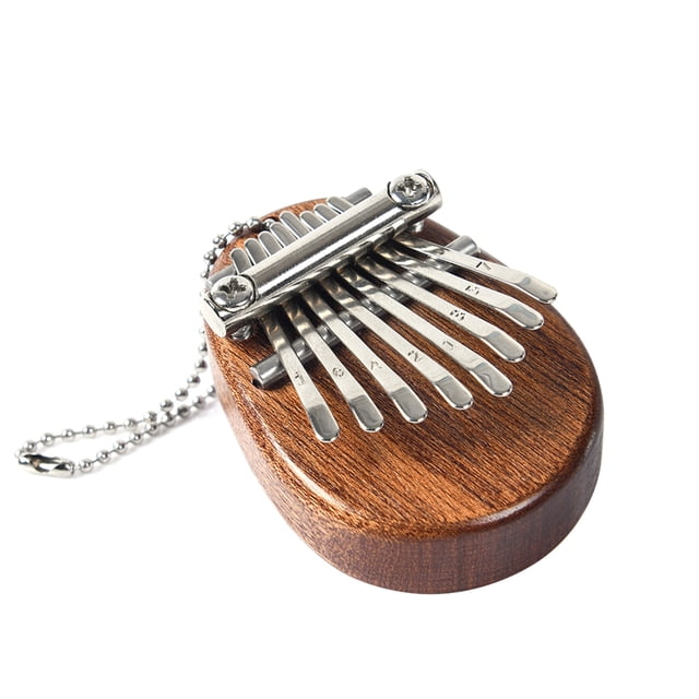 Thumb 8 Key Mini Portable Thumb Piano Finger Percussion Keyboard Pocket Musical Instrument Christmas Present Pendant