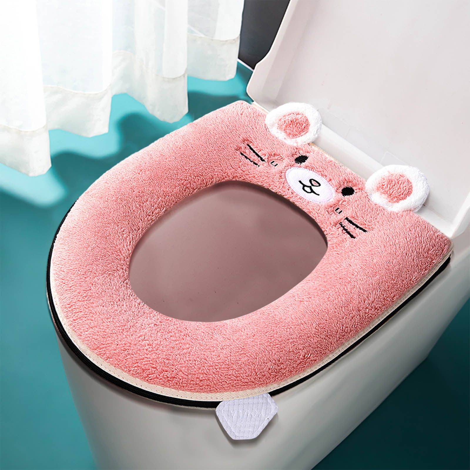 Fnyoxu Toilet Seat Cover - Soft Fluffy Cushion With Thickened