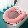 thumbnail image 6 of Vxdvou Household Toilet Seat Cushion, Thickened Waterproof Zipper Seat Cover for Winter, Soft and Comfortable Polyester Toilet Seat Protector, All Season Cushion for Bathroom, 6 of 6