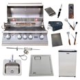 thumbnail image 1 of Lion 32-Inch Natural Gas Grill L75000 with Refrigerator and Vertical Door with Towel Rack and Drop-In Sink and 5 in 1 BBQ Tool Set Best of Backyard Package Deal, 1 of 4