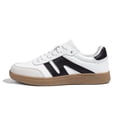 thumbnail image 1 of Zapatillas LUCKY STEP para mujer, clásicas, retro, suela de goma, color blanco/negro, 1 of 8