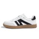 thumbnail image 1 of Zapatillas LUCKY STEP para mujer, clásicas, retro, suela de goma, color blanco/negro, 1 of 8