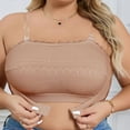 thumbnail image 3 of Versatile Front Closure Strapless Bra Everyday Comfort & Casual Wear; Supportive Wire-Free Ideal Push-Up For Smooth Invisible Look(Beige-F,XX-Large), 3 of 5