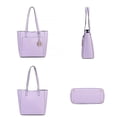 thumbnail image 4 of MKF Collection Lea Vegan Leather Women's Tote Bag, Fashionable Shoulder Purse Handbag by Mia K - Lilac, 4 of 6