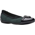 thumbnail image 2 of Clarks Collection Women's Gracelin Wind Leather Ballet Flat Green Size 9, 2 of 7
