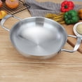 thumbnail image 2 of Mini Chef's Classic Stainless Steel Everyday Pan Cookware - Inner Diameter 18cm (Silver), 2 of 8
