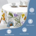 thumbnail image 4 of Blooming Floral Round Tablecloth 60 Inch,Spring Summer Flowers Waterproof Table Cloth Cover Cover Heat Resistant for Kitchen Dining Indoor Outdoor Farmhouse Decor, 4 of 6