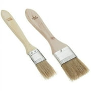 BRADSHAW GoodCook Set of 2 Wooden Basting Brushes with Natural Boars Hair Bristles, 1" and 1.5"