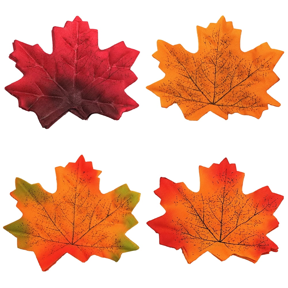 50/100pcs Fall Silk Leaves Wedding Party Favor Autumn Maple Leaf Decor Set 50/100pcs Fall Silk Leaves Wedding Party Favor Autumn Maple Leaf Decor Set