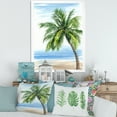thumbnail image 3 of Designart 'Palm Tree At The Beach' Nautical & Coastal Framed Art Print, 3 of 4