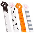 thumbnail image 4 of 4Pcs Adorable Wood Rulers Cartoon Cat Shape Wooden Rulers Students Measuring Rulers Kids Gift, 4 of 7