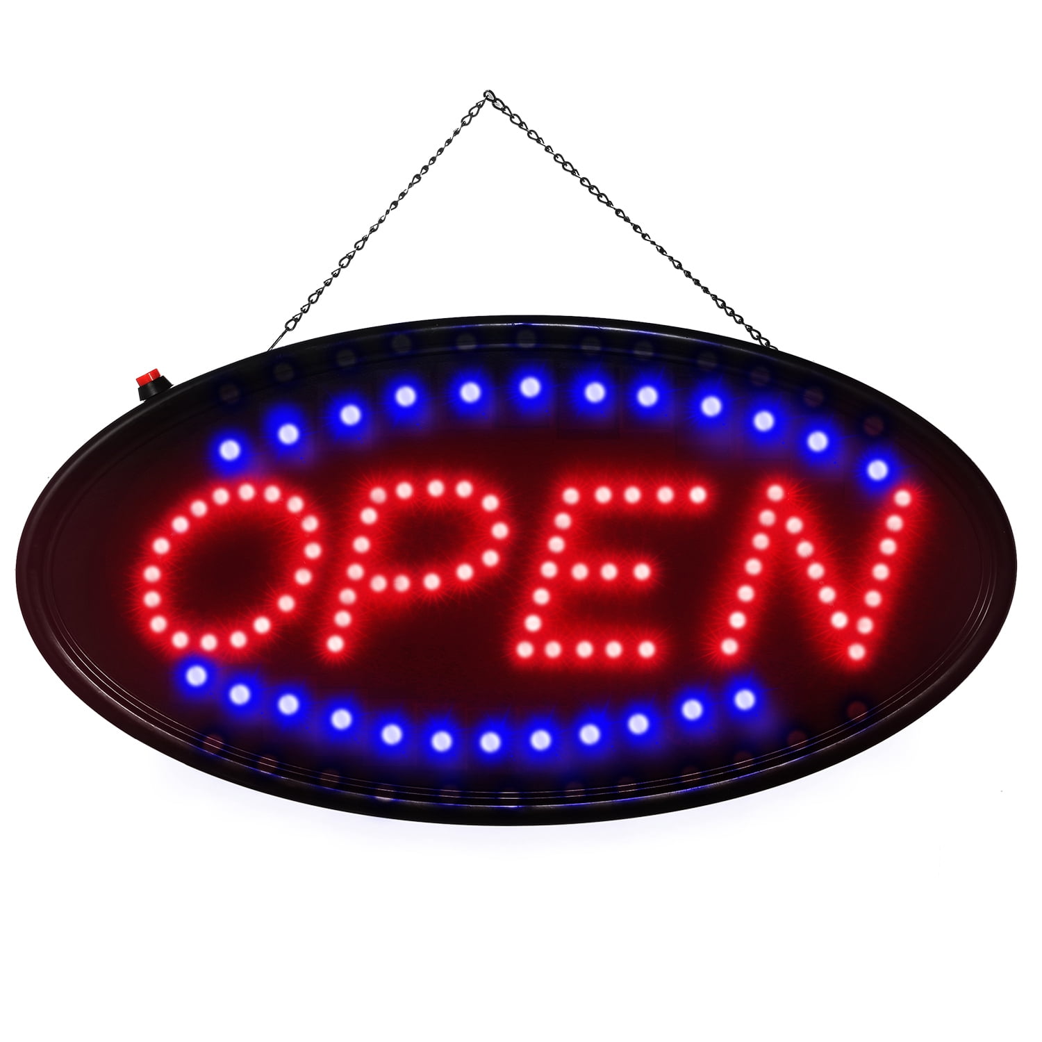 19"×10" Neon Animated LED Business Sign OPEN Light Bar Store Shop Display Board 