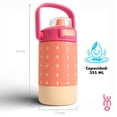 thumbnail image 2 of Termo Termico para Niños Charms Acero Inoxidable 12oz Pines rosa, 2 of 7