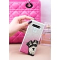 thumbnail image 3 of FINCIBO Hot Pink Gradient Glitter Case, Sparkle Bling TPU Cover for LG Stylo 6 6.8" 2020, Animal Schnauzer Puppy Dog Look For You, 3 of 3