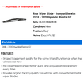 thumbnail image 2 of Rear Wiper Blade - Compatible with 2018 - 2020 Hyundai Elantra GT 2019, 2 of 2