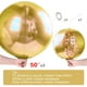 thumbnail image 4 of Globos de aluminio PartyWoo dorados, 4D, 50 cm, redondos, 3 unidades con cinta, 4 of 6
