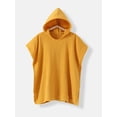 thumbnail image 4 of xiaxaixu Toddler Boy Girl Cloak Bathrobe Solid Color Bat Sleeve Hooded Towel Loose Breathable Robe, 4 of 6