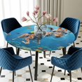 thumbnail image 5 of Elastic Fitted Round Tablecloth, Funny Diving Giraffe Waterproof Stretch Table Cover for 55"-60" Tables, Ocean Coastal Coral Fish Marine Life Washable Outdoor Tablecloths for Patio, Picnic, Camping, 5 of 9