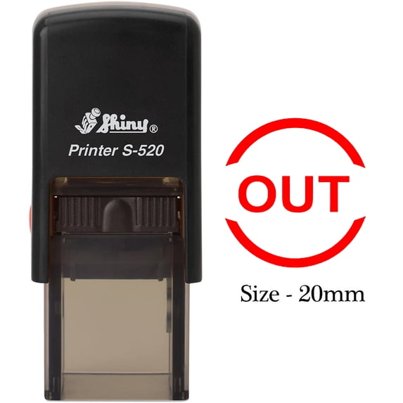 eloria Out Symbol Red Ink Self Inking Rubber Stamp Office & Commercial Use Office Stationary