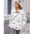 thumbnail image 4 of Zeagoo Womens Zip Up Hoodies Long Sleeve Lightweight Fall Oversized Casual Sweatshirts Jacket with Pocket, 4 of 6