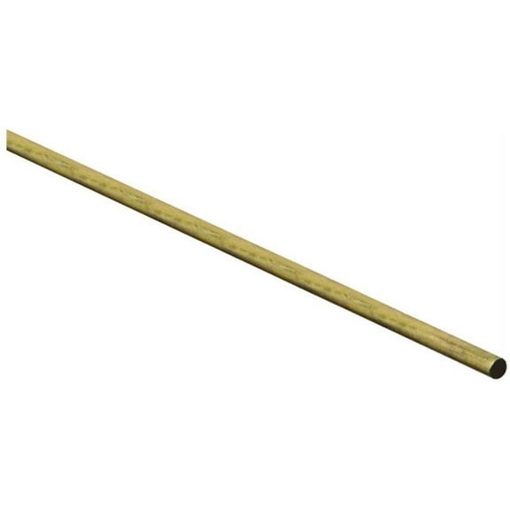 Stanley National N215-236 Stanley Round Rod, 3/16 In Dia X 36 In L, Solid, Brass